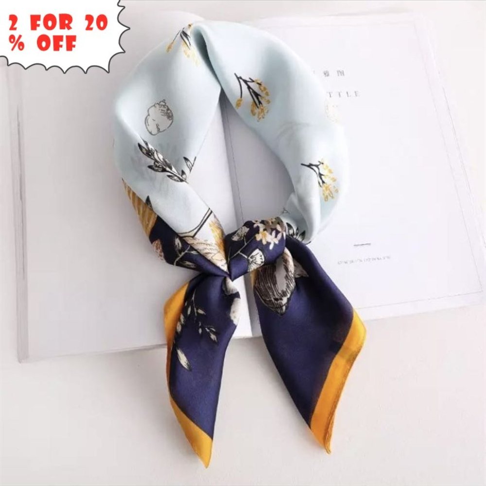 Boho silky square scarf